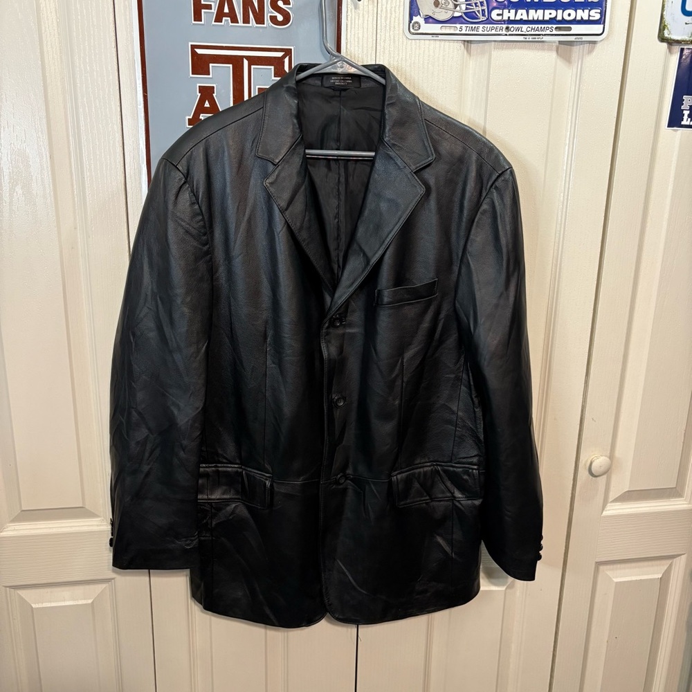 Stafford Men’s Casual Leather Jacket